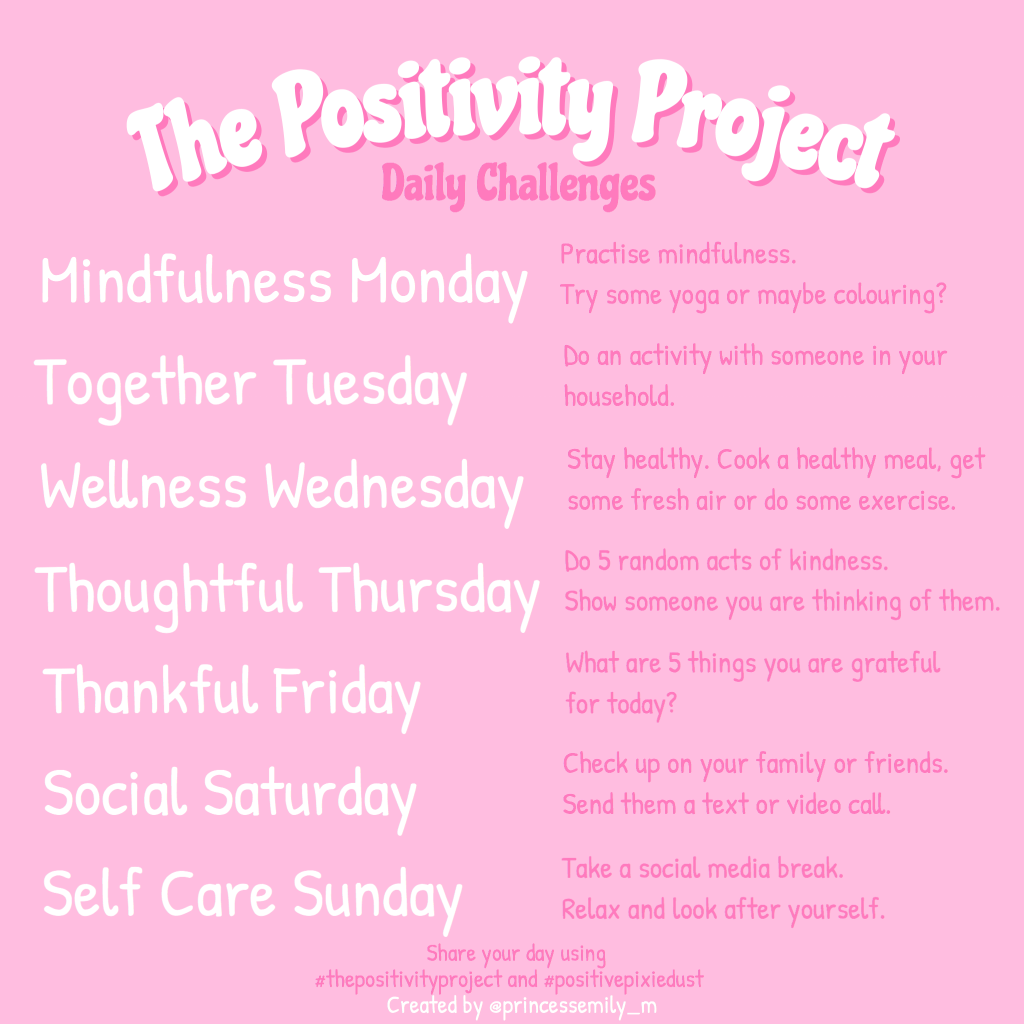 The Positivity Project Daily Challenges v2