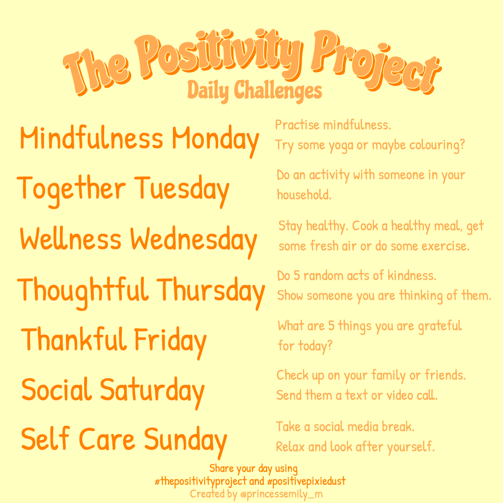 The Positivity Project Daily Challenges v6